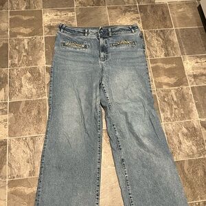 Express Light Blue Flare Jeans
